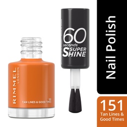 Rimmel London 60 Sec Nail Polish Lacquer, 151 Tan Lines & Good Times, 8 ml