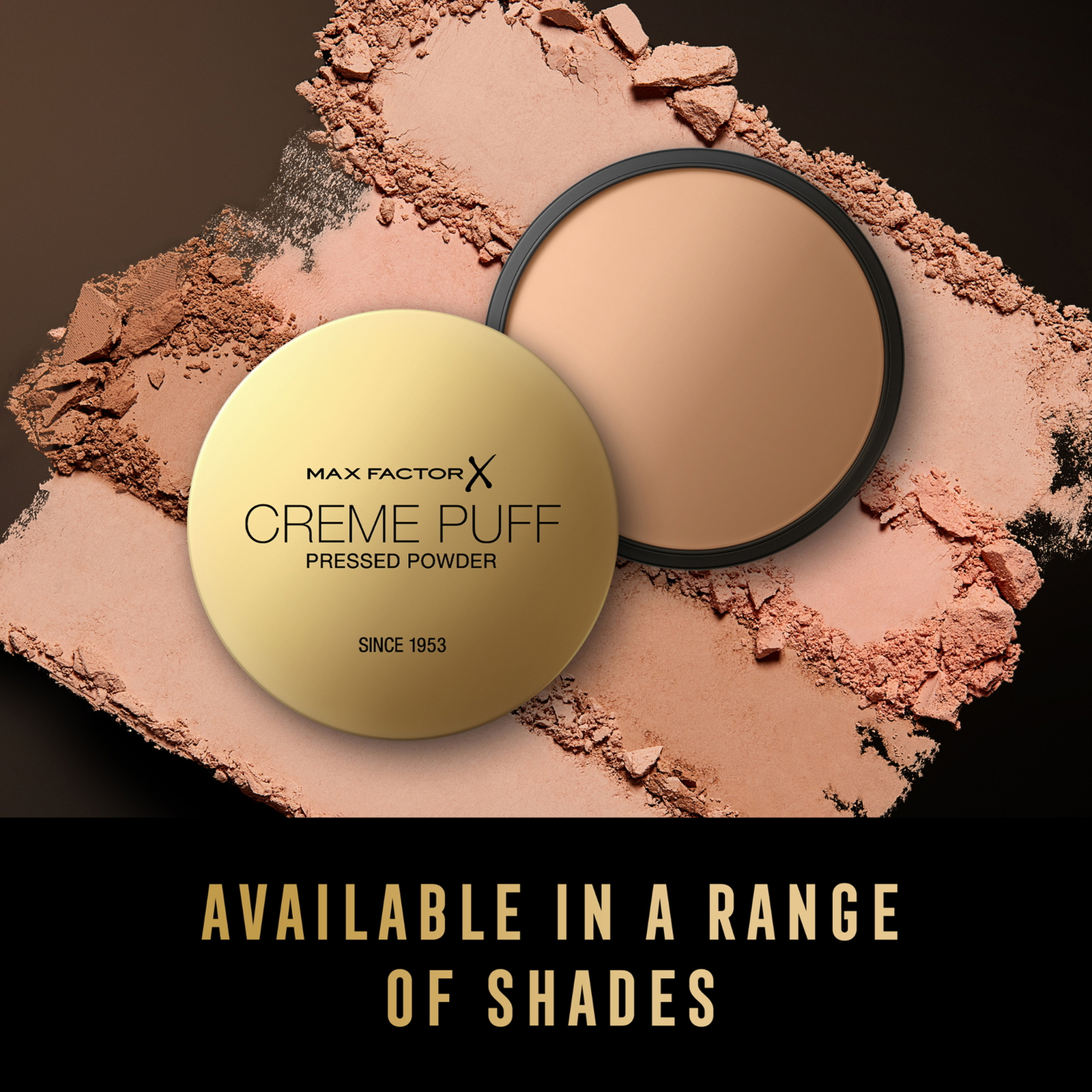 Max Factor Creme Puff Pressed Compact Powder 055, Candle Glow, 21 g