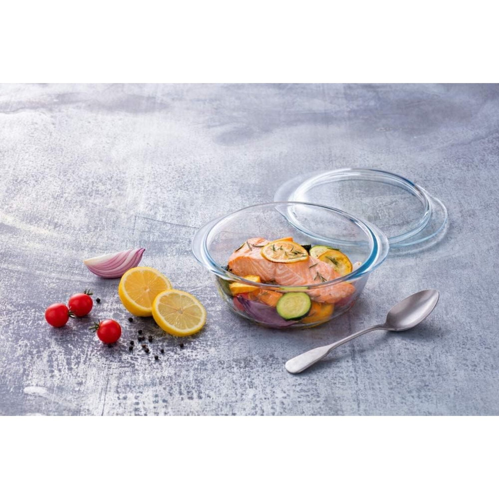 Pyrex Round Glass Dish / Casseroles With Lid 3Pcs Set (2.3L ,1.6L & 1L) 912S637