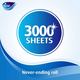 Fine Paper Towel Mega Roll 325meters 1 ply 2 x 1500 Sheets