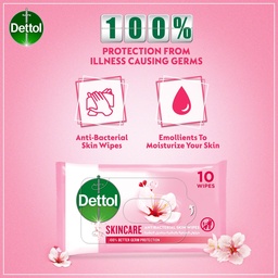 Dettol Skincare Antibacterial Skin Wipes 5 x 10pcs