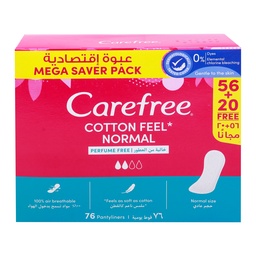 Carefree Panty Liners Cotton Feel 76 pcs