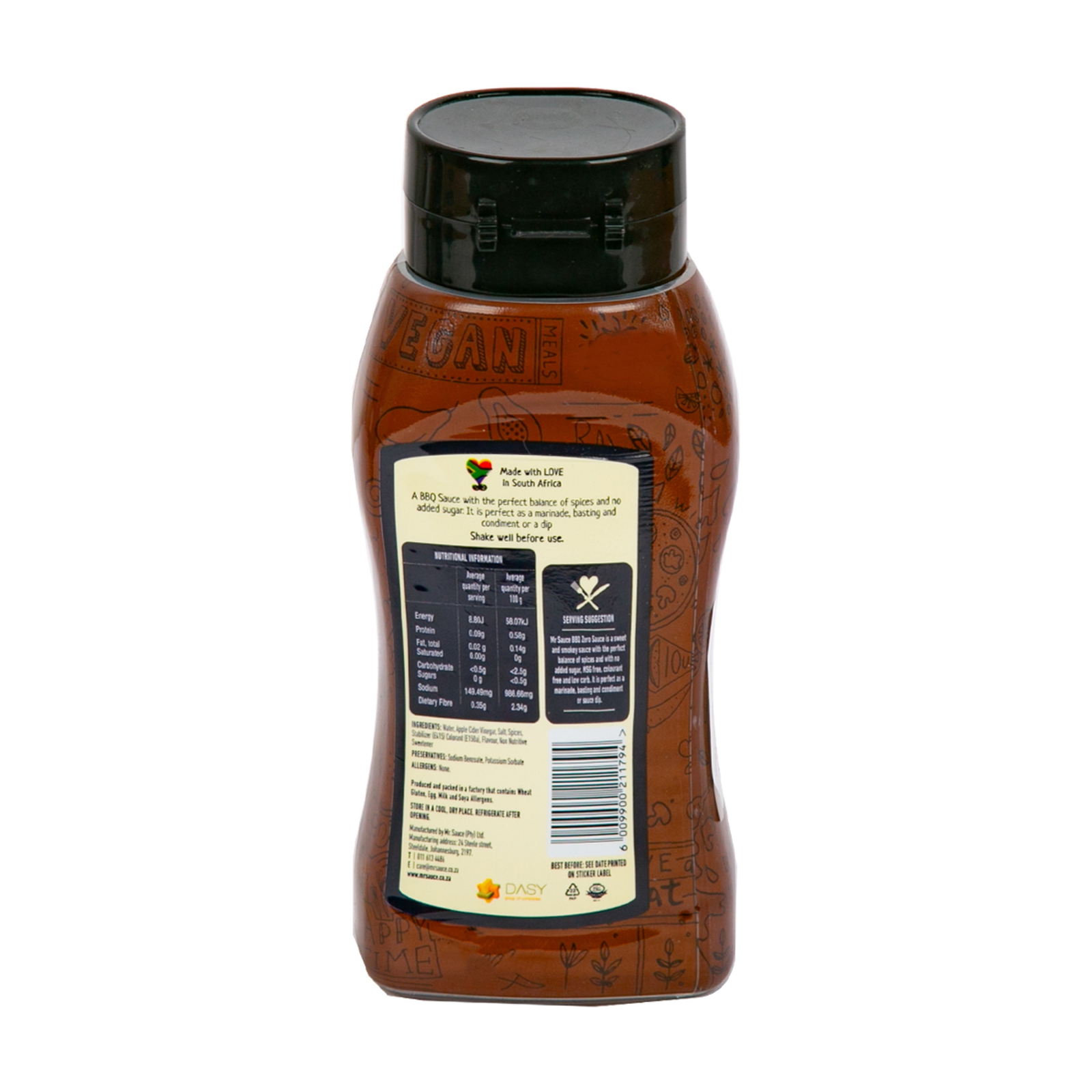 Mr Sauce Zero BBQ Sauce 500 ml