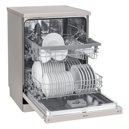 LG Free Standing Dishwasher, 8 Programs, 14 Place Settings, Platinum Silver, DFB512FP