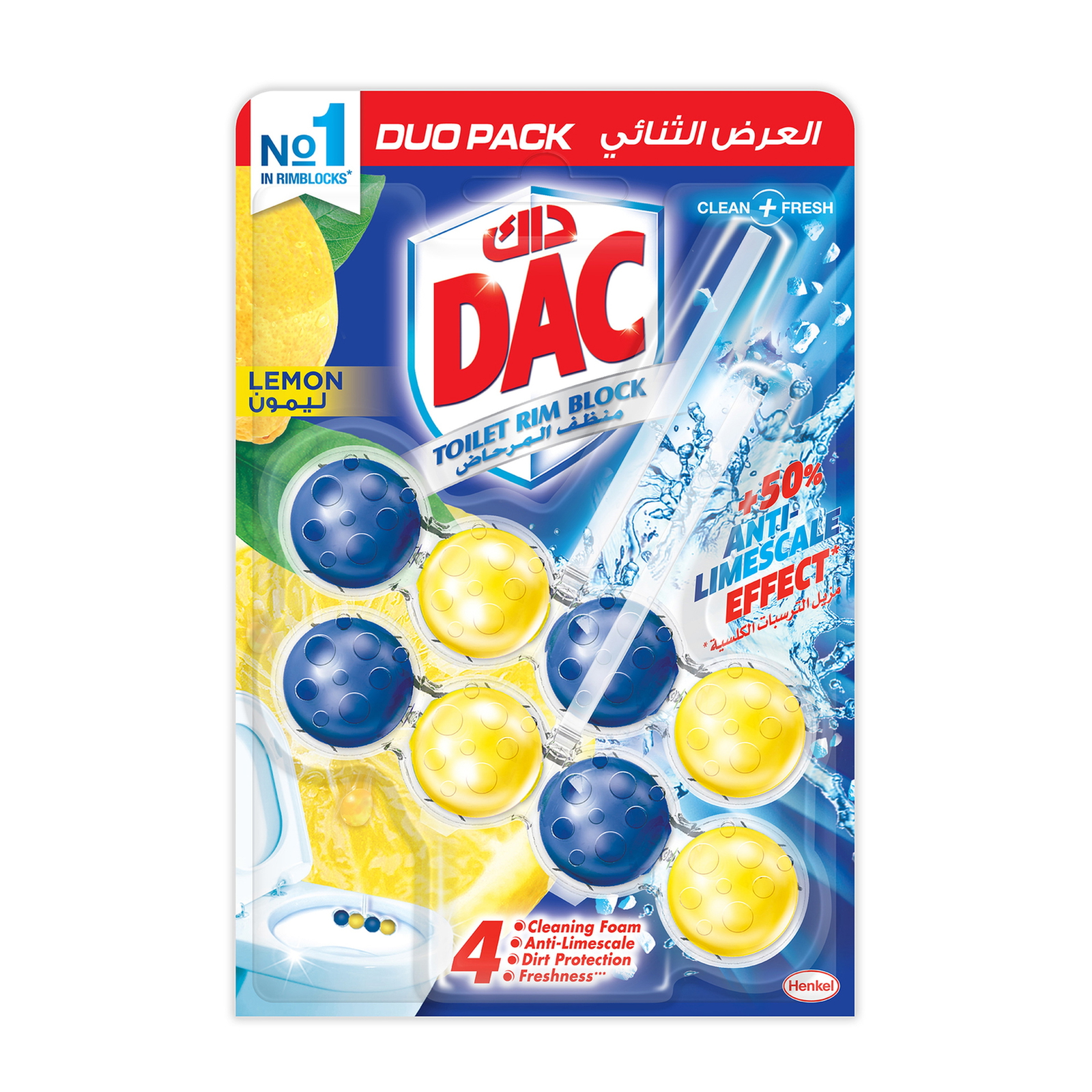 Dac Lemon Toilet Rim Block 100 g