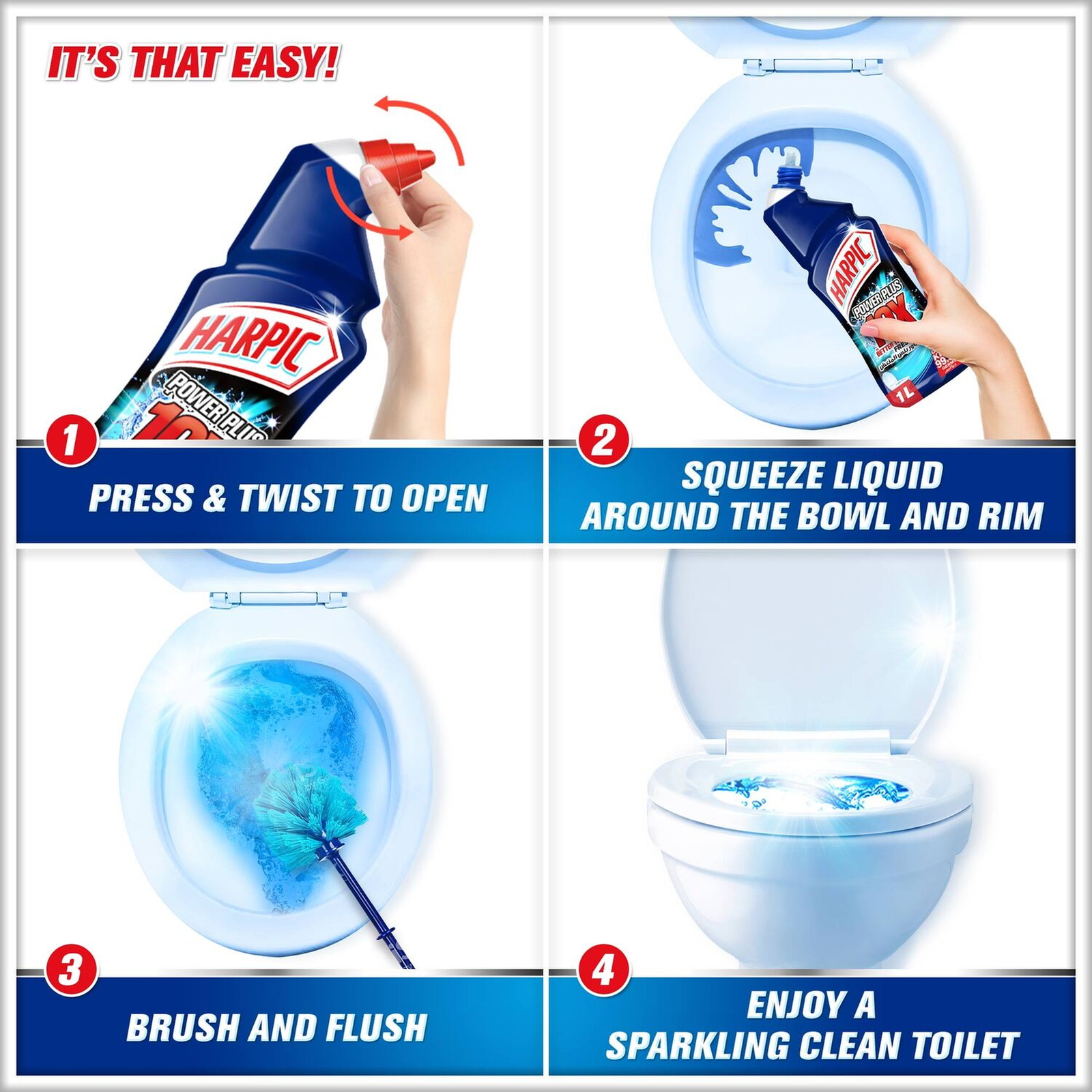 Harpic Power Plus Toilet Cleaner Fresh Fragrance Value Pack 2 x 1 Litre