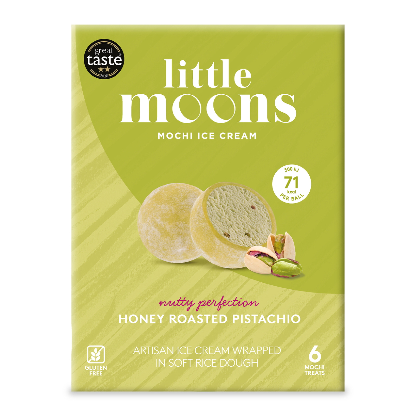 Little Moons Honey Roasted Pistachio Mochi Ice Cream 6 pcs