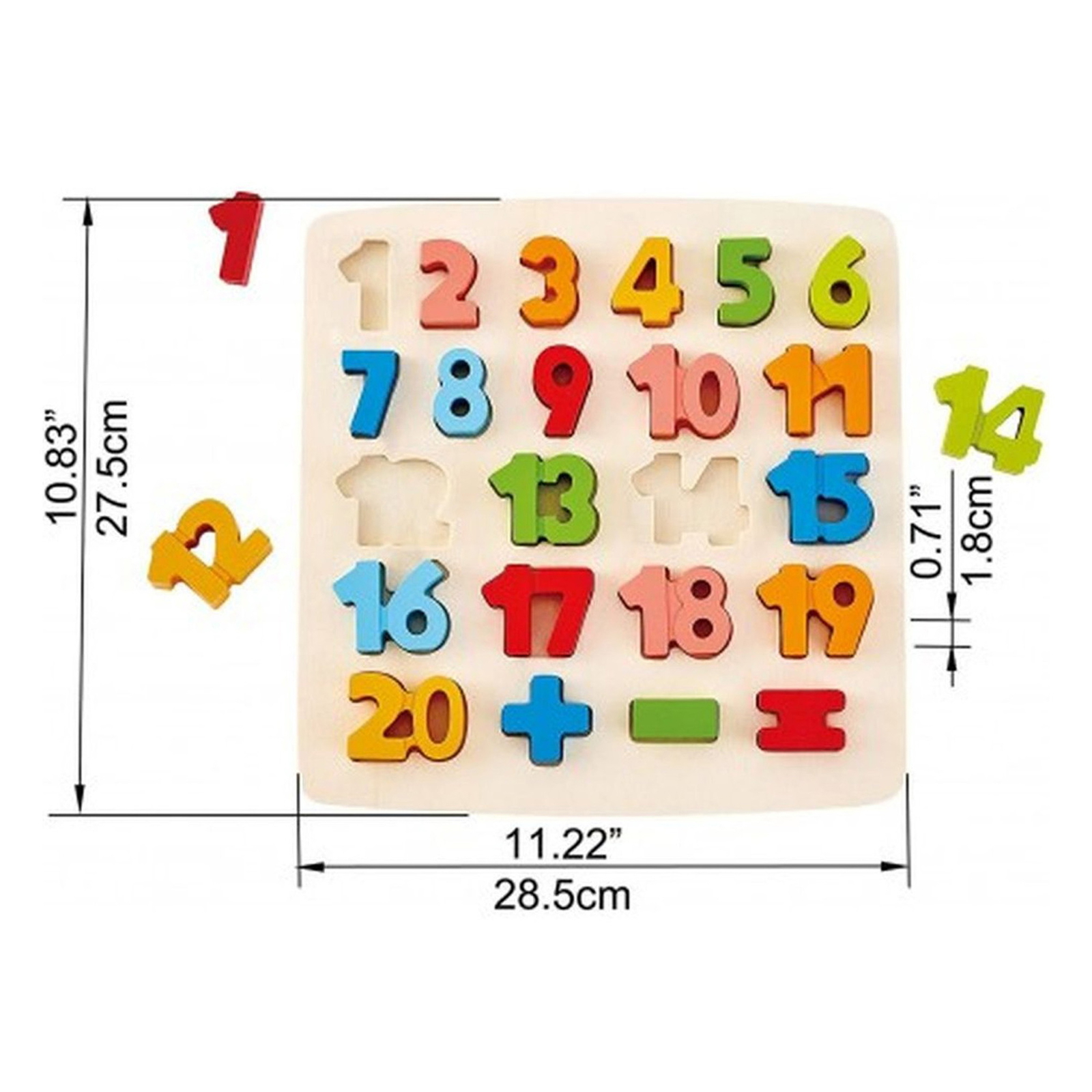 Hape Chunky Number Math Puzzle Set for Kids, E1550 Online at