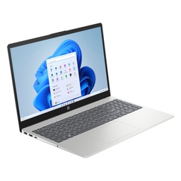HP 15.6 inches FHD Notebook, Intel Core i3-1215U, 8 GB RAM, 256 GB SSD, Natural Silver, 15-fd0101ne