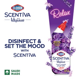 Clorox Scentiva Toilet Cleaner, Tuscan Lavender Bleach Free 709 ml