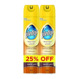 Pledge Furniture Polish Original 2 x 300 ml